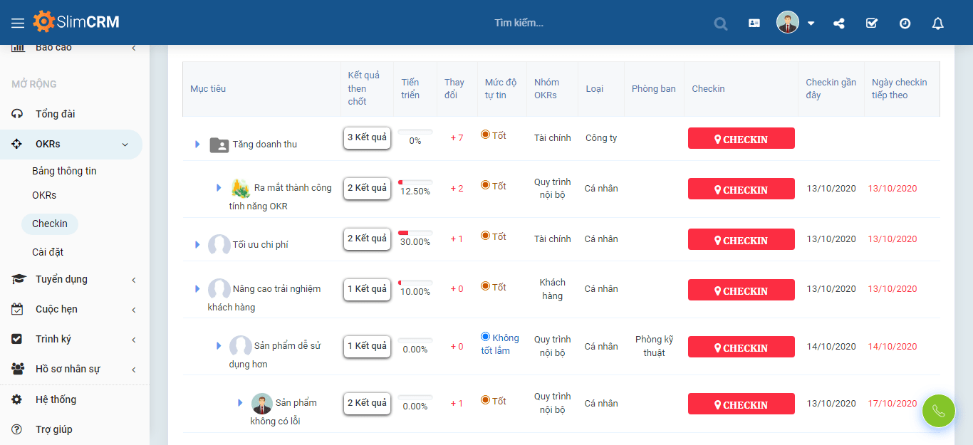 OKRs goal management