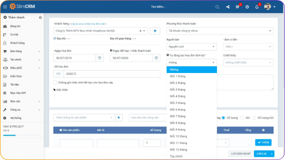 SlimCRM recurring tasks