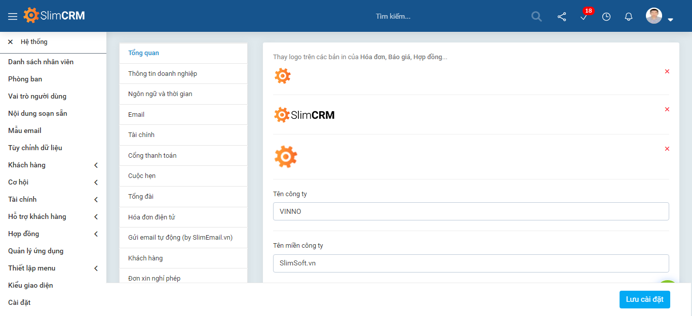 YST CRM customization feature